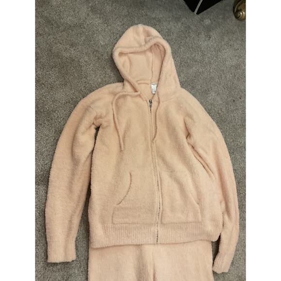 Forever 21 Women's Cream Sweater Knit Zip-Up Hoodie and  Jogger Pants, L - Picture 5 of 7